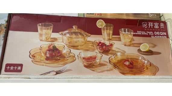 Ensemble Saladier en Verre - 8 Pièces