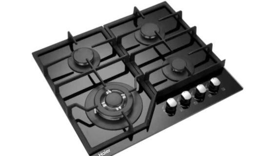 Plaque  Haier Encastrable 4 Feux a gaz  60x60 Noir  HOB760B