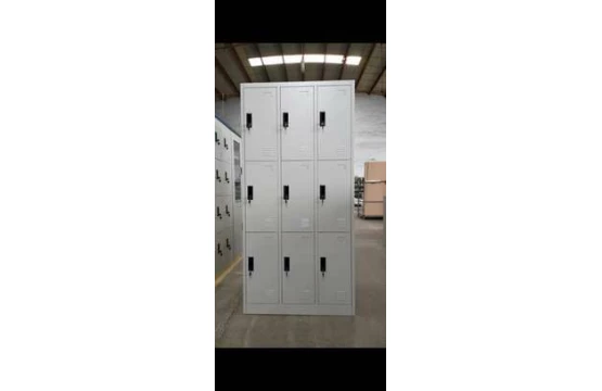Vestiaire 9 portes METALLIQUE argent 1800*900*390mm TP06-9