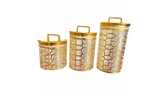 Ensemble Boîte sucrier Sugar conserve d'aliments 3 Pieces acrylique