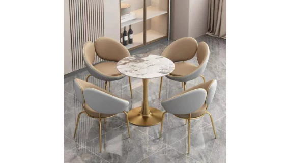 Ensemble Table et chaises de Club pour Salle de réception de Bureau 1+4