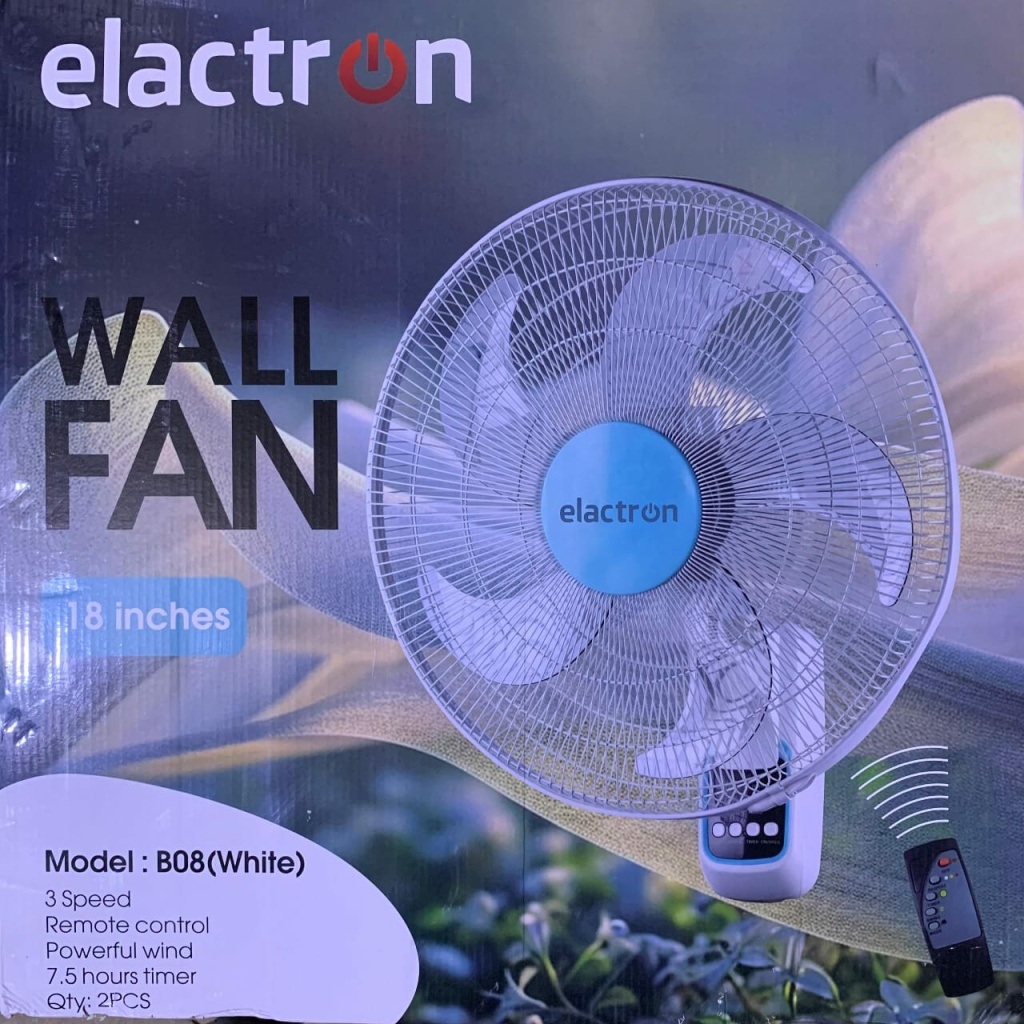 Ventilateur Mural Electron 18" avec télécommande Blanc L-B08