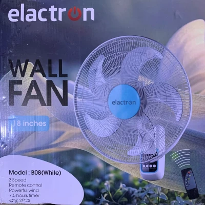 Ventilateur Mural Electron 18" avec télécommande Blanc L-B08
