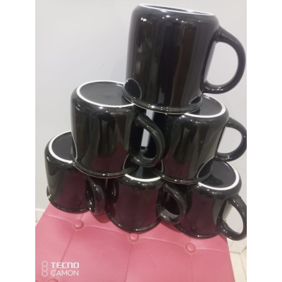 Lot de 6 tasses à café – Tasse en céramique pour café, thé, cacao – Facile à nettoyer