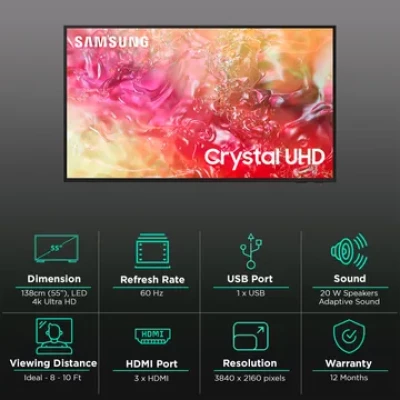 Televiseur Samsung  55″ pouces  UHD 4K Tizen OS Smart TV 55du700  (2024) – Image 5
