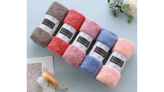 Serviettes de bain - Coton - Légère - Absorbante - Multifonctions 5 Pieces