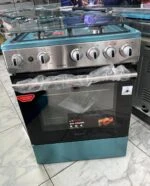 Cuisinière 4 feux Astech dimension 60x60 inox avec minuteur