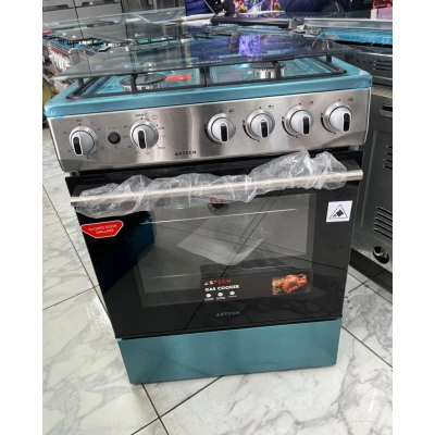 Cuisinière 4 feux Astech dimension 60x60 inox avec minuteur