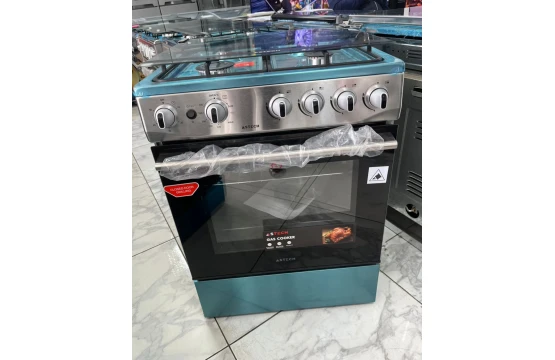 Cuisinière 4 feux Astech dimension 60x60 inox avec minuteur