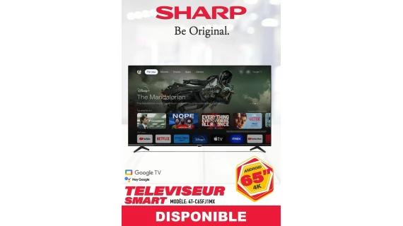 Téléviseur Smart Sharp 65 " pouces UHD -  Smart Android 4T-C65FJ1MX – Image 2