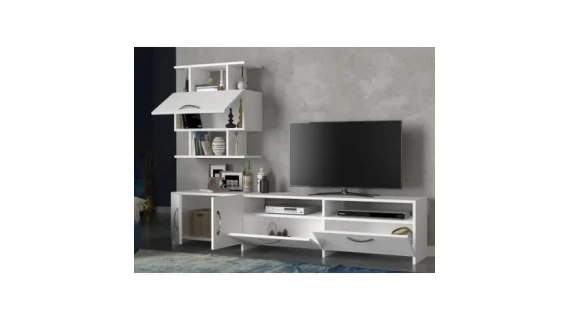 T725 BLANC Meuble Tv Neva TV Unit White 1800/400/316 – Image 4