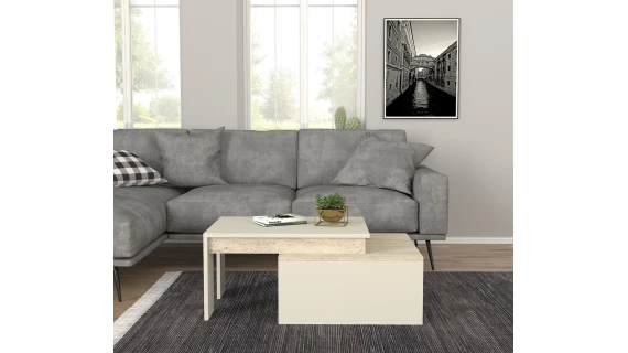B615 Table café Kolerado Coffee Table Sandstone - Traverten 918/500