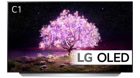 Téléviseur LG OLED 55 pouces série C1 Design d'écran de cinéma 4K Cinema HDR Smart avec ThinQ AI OLED55C1PVA