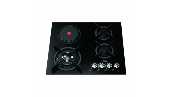 Plaque Haier Encastrable 4 Feux Mixte HOBF60FB en verre noir
