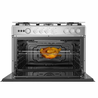Cuisinière Hisense 5 Feux 90x60 À Gaz Gris Hfg90335rx – Image 3