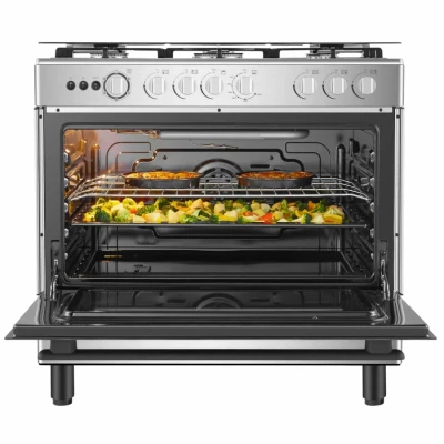Cuisinière Hisense 5 Feux 90x60 À Gaz Gris Hfg90335rx – Image 6