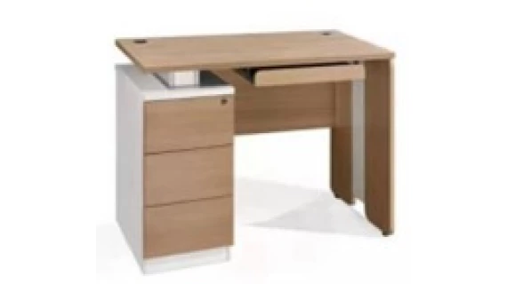 Table d'ordinateur en mélamine - Bureau de travail avec tiroirs et support de CPU OZ-7001-12
