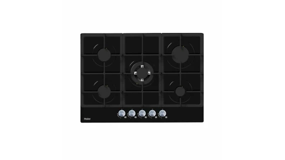 Plaque Haier Encastrable à Gaz 5 Feux 90x60 Noir HOB790B
