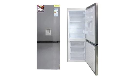 Réfrigérateur Combiné Roch 360L avec Fontaine à Eau – 360DB-B Gris – Classe Énergétique A+