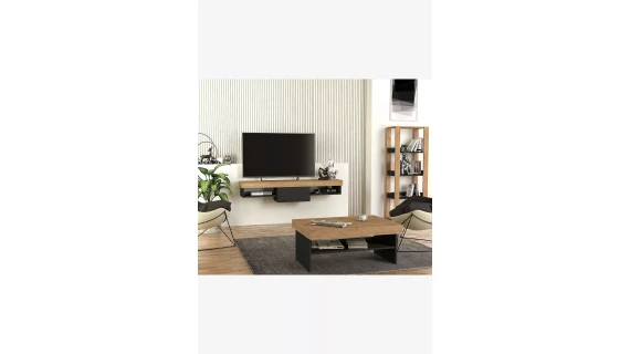 T621 Meuble Tv suspendu  Raun TV Stand Sepet - Anthracite 1536/305/314 – Image 5