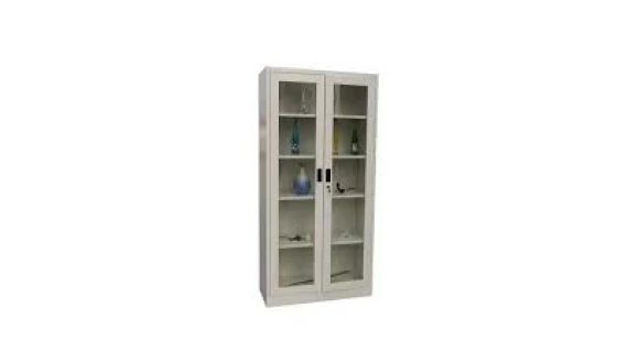 Armoire à 2 portes en acier à double vitrage armoire à livres colorée