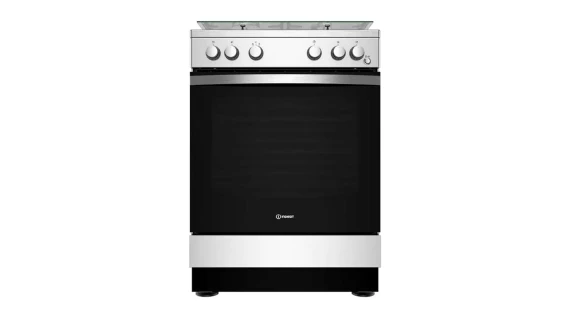 Cuisinière INDESIT 4 Feux à Gaz 60×60 avec Four à Gaz Gris