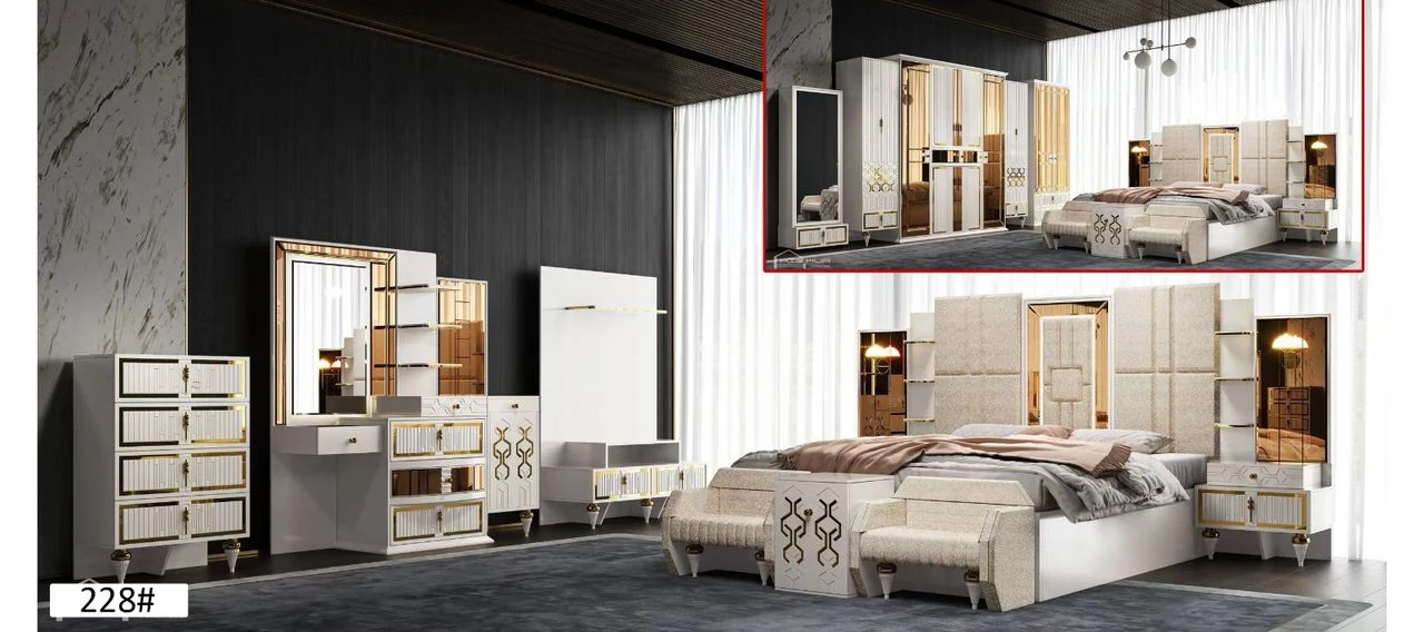 228 Chambre à Coucher Luxe Fonctionnalité – Modèle 228# – Image 1