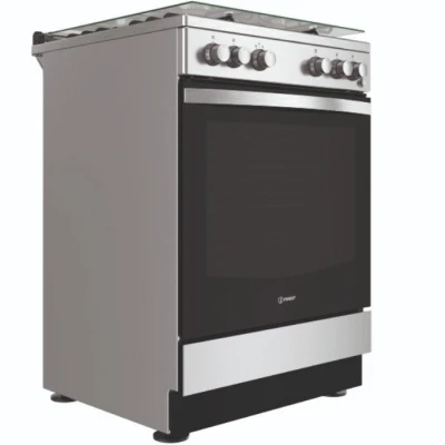 Cuisinière INDESIT 4 Feux à Gaz 60×60 avec Four à Gaz Gris – Image 4