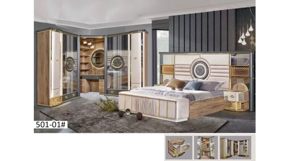 Ensemble Chambre à Coucher Royal 501-1#  - Élégance pour un Confort Absolu 🛏️