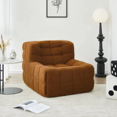 HAUSS SPLOE pouf  MDS-S029 -97*85*74 - NOIR MARON GRIS BEIGE – Image 3