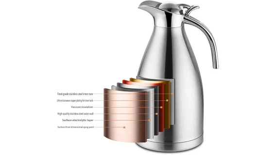 Thermos Isotherme - Acier Inoxydable Double-Wall Vacuum Isolé  - Pour Eau Chaud au Bureau, Hôtel et Restaurant, avec Poignée et Bec. – Image 4