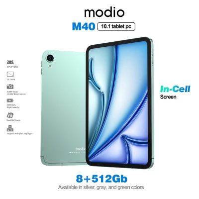 Tablette Pc, Modio M40 10.1 pouce 8GB RAM+512GB ROM Clavier et souris avec pochette dual sim – Image 4