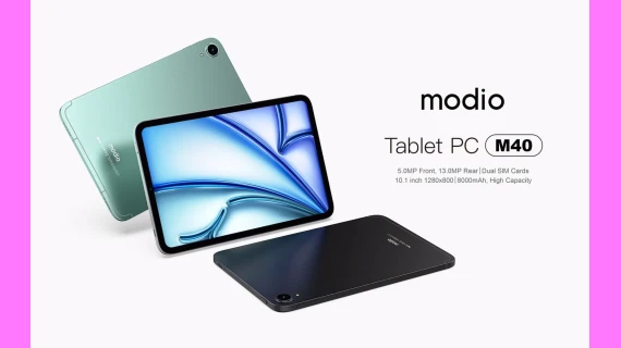 Tablette Pc, Modio M40 10.1 pouce 8GB RAM+512GB ROM Clavier et souris avec pochette dual sim