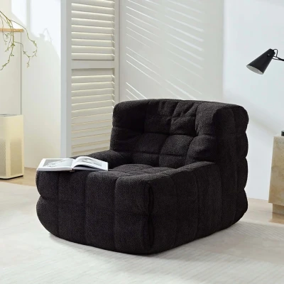 HAUSS SPLOE pouf  MDS-S029 -97*85*74 - NOIR MARON GRIS BEIGE – Image 4