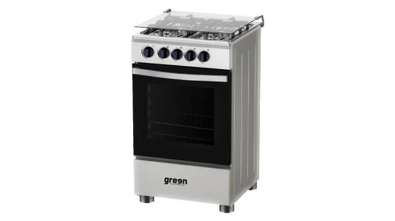Cuisinière GREEN 4 Feux 50×50 à Gaz Gris GN50