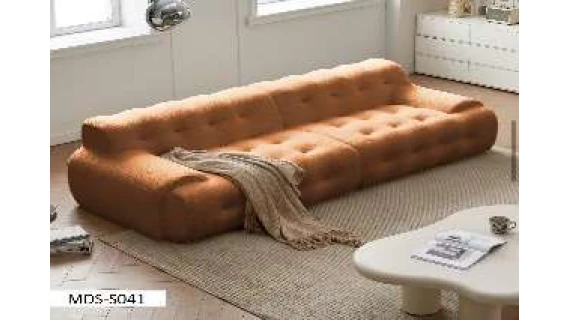 Canapé-lit sectionnel modulaire à double alimentation en nylon - MARON BEIGE - 266*106*64 – Image 3