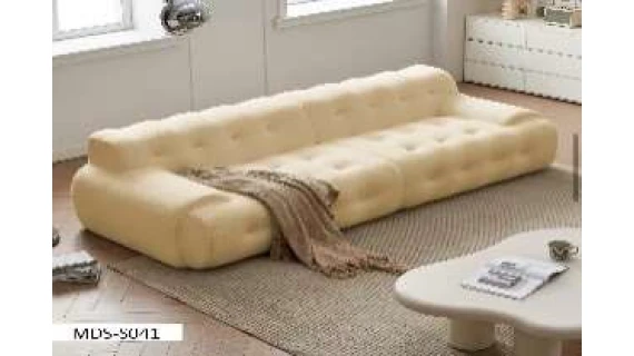 Canapé-lit sectionnel modulaire à double alimentation en nylon - MARON BEIGE - 266*106*64
