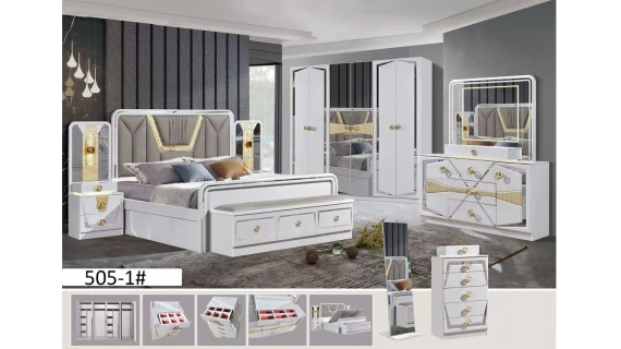 Chambre à Coucher Élégante 505-1# – Confort Style Raffiné