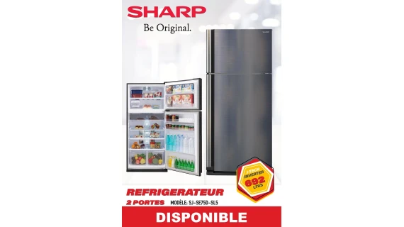 Réfrigérateur  SHARP 2 Portes 692L J-TECH INVERTER