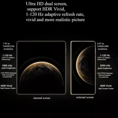 Huawei   |   Mate X6 ,HSPA, LTE, 5G -  Mémoire  512Go -  12 Go de RAM -  Ecran Interne : 7,93 pouces  ,Externe : 6,45 pouces – Image 11