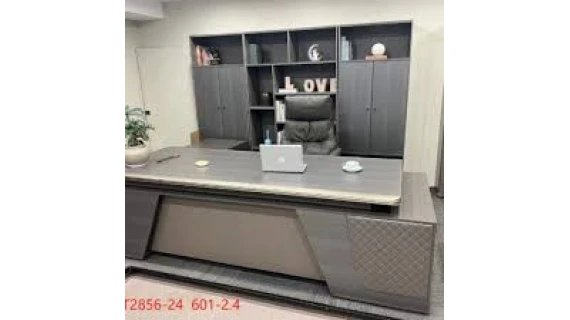 Bureau avec Bibliothèque Intégrée 🏢📚 KT2856-24