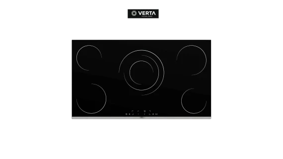 Plaque à Induction VERTA PE90005 – 5 Feux 90x60 cm – Vitrocéramique – Commandes Tactiles – Triple Zone
