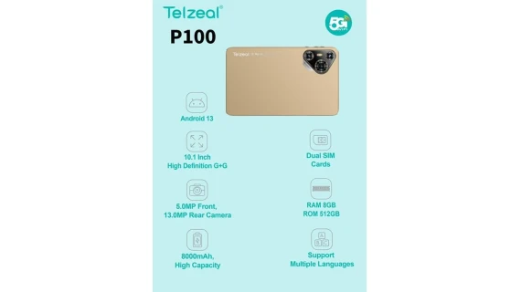 Tablette Telzeal P100 10,1 pouces ,  Wi-Fi 5G  double SIM -  8 Go RAM 512 Go ROM - Batterie haute capacité 8 000 mAh - Clavier et souris sans fil – Image 8