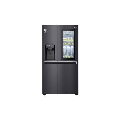 Réfrigérateur LG Side by Side GCX257 CQVV Matte Noir avec Fontaine Knock Knock 