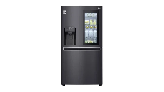 Réfrigérateur LG Side by Side GCX257 CQVV Matte Noir avec Fontaine Knock Knock 