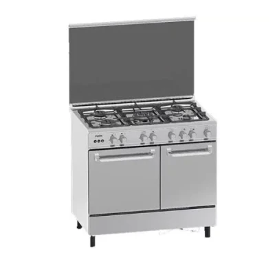 Cuisinière FINIX 5 feux 90x60 avec porte à bouteille – G95NEM (Gris) – Image 2