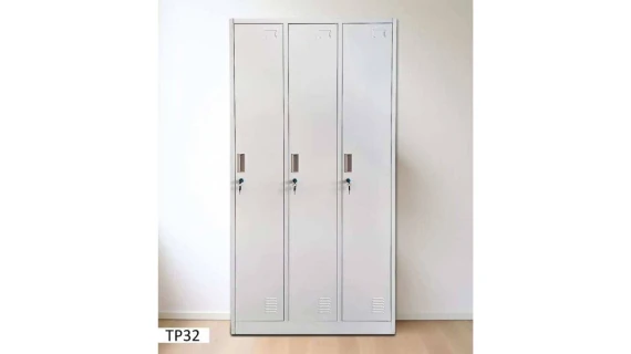 Armoire Métallique TP32  3 Portes  Gris – 900x350x1180mm