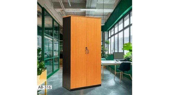 Armoire AB-310 – 2 Portes – Finition Cherry – 800 x 400 x 1900 mm – Image 3