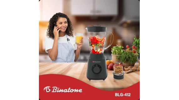 Mixeur Binatone BLG-412 – 1,5 L – 300W – Noir – Polyvalent et Sécurisé