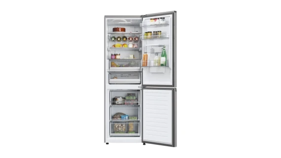 Réfrigérateur Haier HDPW5618DWPK – 350L, No Frost, Distributeur d’eau, 3 Tiroirs, Classe D – Gris – Image 4